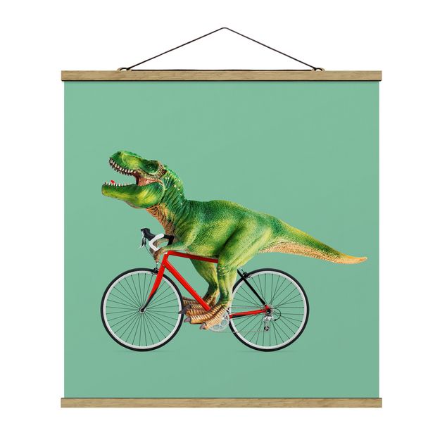 Quadros modernos Dinosaur With Bicycle
