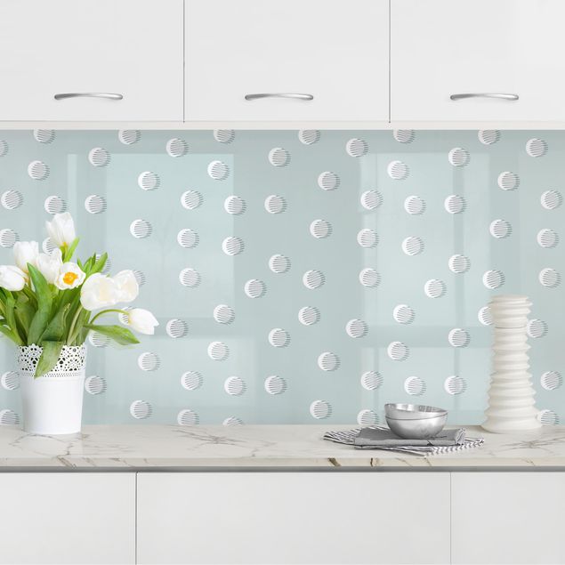 decoraçao cozinha Pattern With Dots And Circles On Bluish Grey