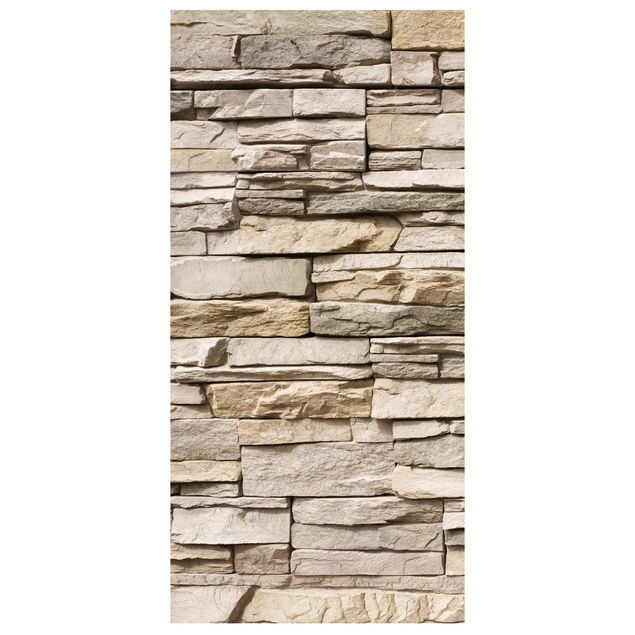 Divisórias de ambiente Asian Stonewall - Stone Wall From Large Light Coloured Stones
