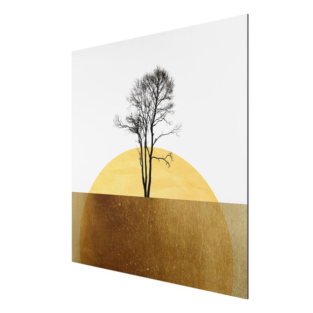 Quadros famosos Golden Sun With Tree