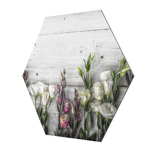 Quadros decorativos Tulip Rose Shabby Wood Look