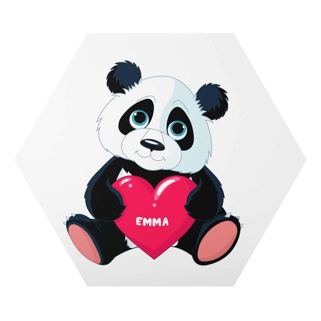 Quadros modernos Panda With Heart