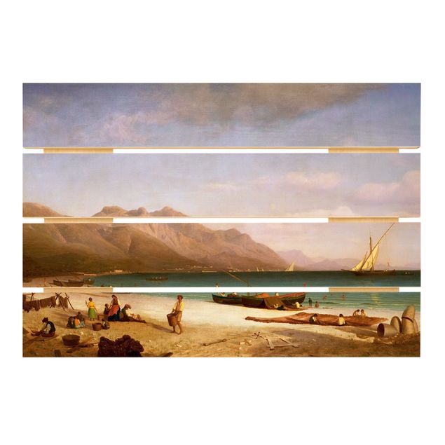 Quadros em madeira paisagens Albert Bierstadt - Bay of Salerno