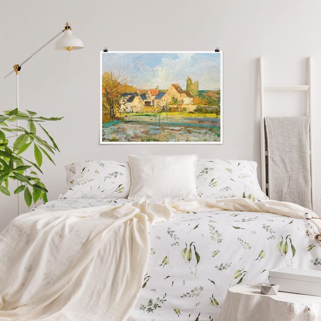 Quadros movimento artístico Pontilhismo Camille Pissarro - Landscape Near Pontoise