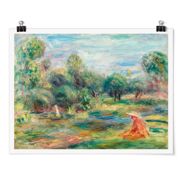 Quadros árvores Auguste Renoir - Landscape At Cagnes