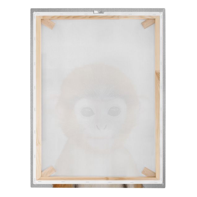 quadros em preto e branco Baby Monkey Anton