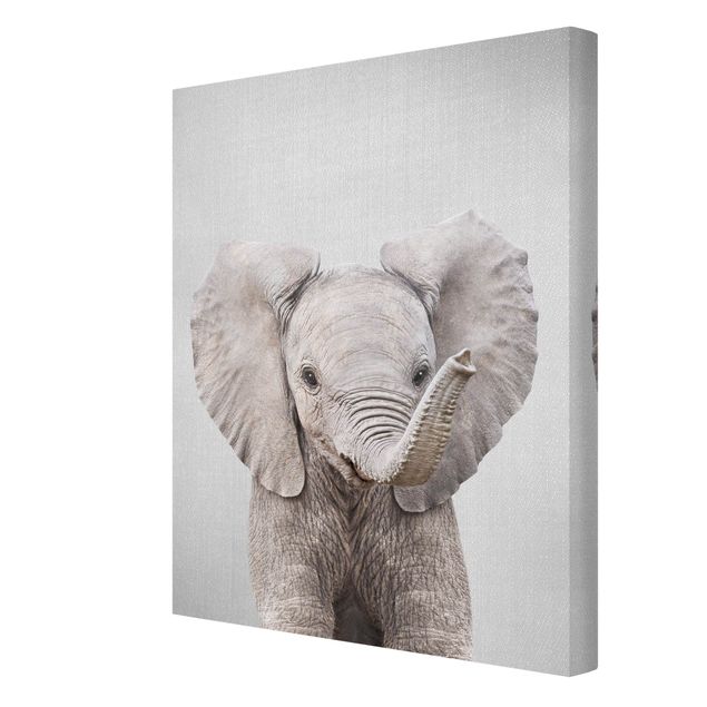 quadros decorativos para sala modernos Baby Elephant Elsa