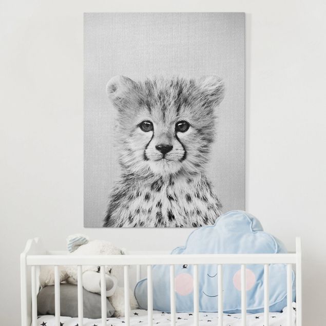 decoração quarto bebé Baby Cheetah Gino Black And White