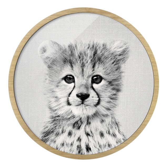 quadros em preto e branco Baby Cheetah Gino Black And White