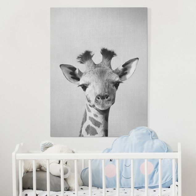Decoração para quarto infantil Baby Giraffe Gandalf Black And White