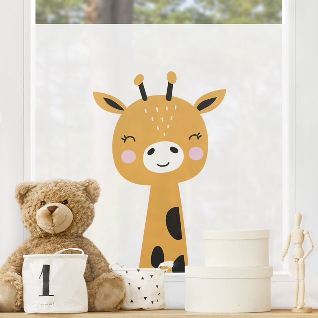 Autocolantes para vidros animais Baby Giraffe