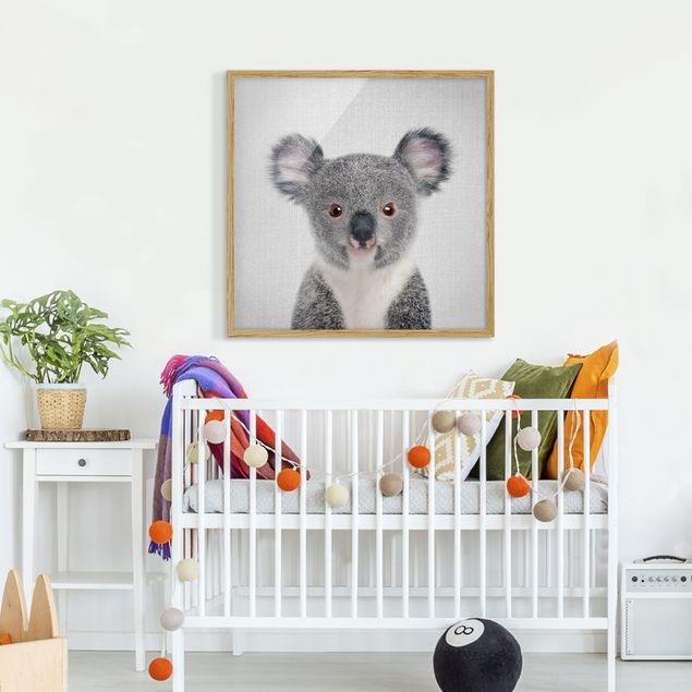 Quadros com moldura animais Baby Koala Klara