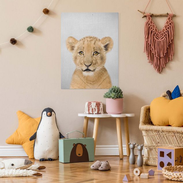 Telas decorativas leões Baby Lion Luca