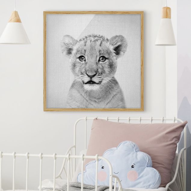 decoração para quartos infantis Baby Lion Luca Black And White
