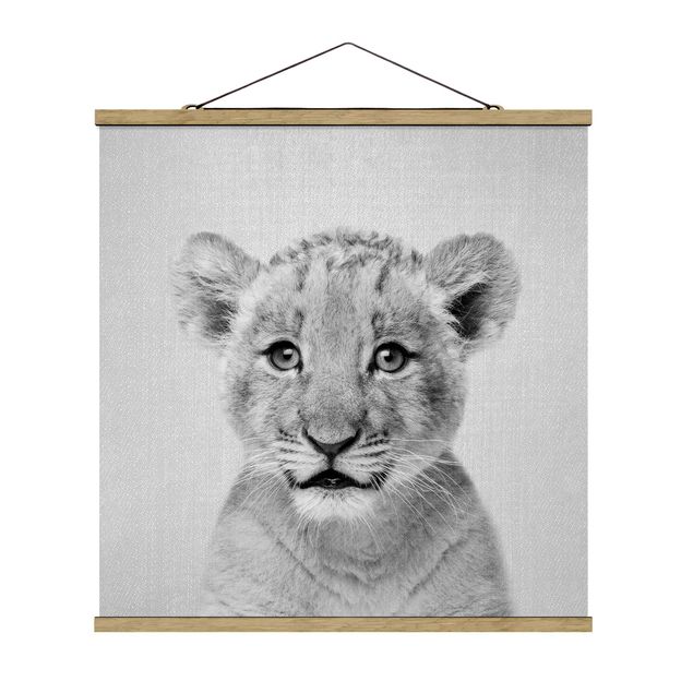 Posters animais Baby Lion Luca Black And White