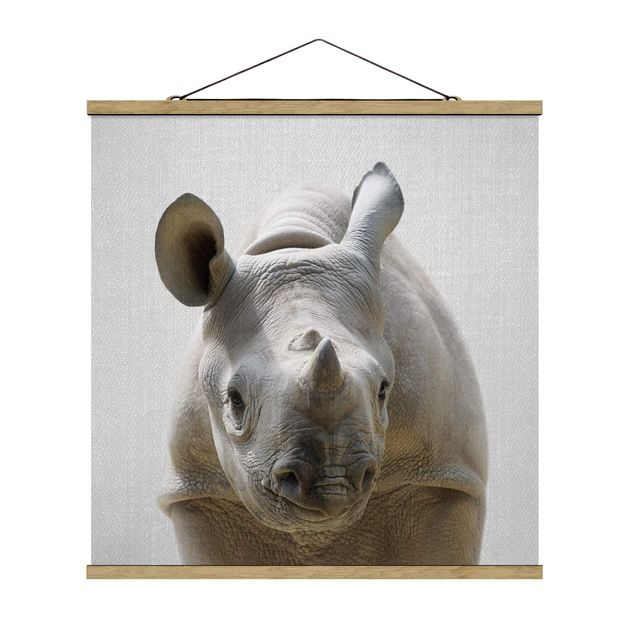 quadros decorativos para sala modernos Baby Rhinoceros Nina