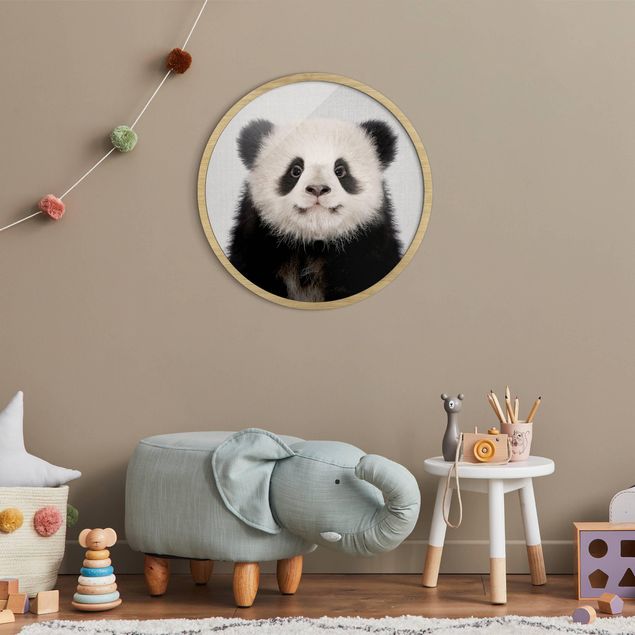Quadros redondos Baby Panda Prian