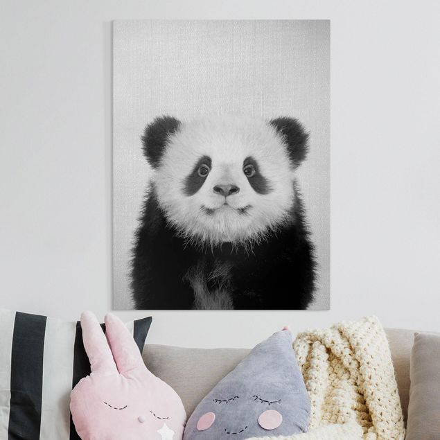 Decoração para quarto infantil Baby Panda Prian Black And White