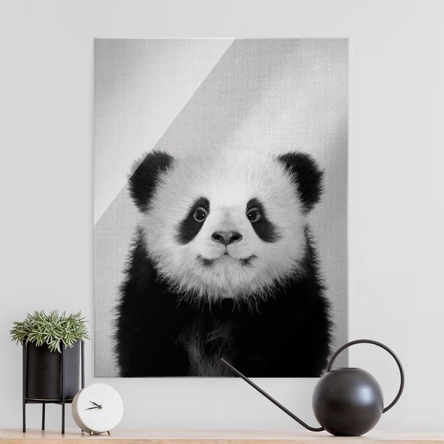 Quadros pandas Baby Panda Prian Black And White