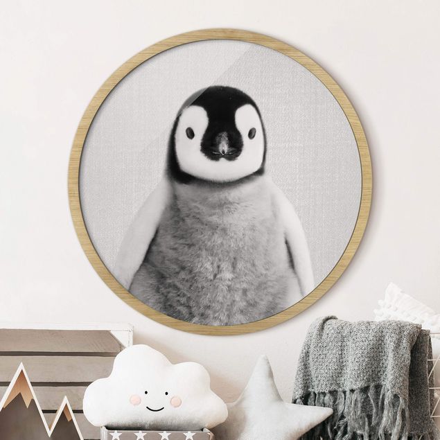 decoração para quartos infantis Baby Penguin Pepe Black And White