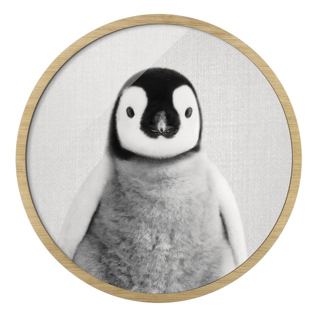 quadros em preto e branco Baby Penguin Pepe Black And White