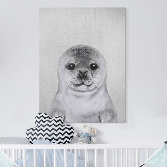 Decoração para quarto infantil Baby Seal Ronny Black And White