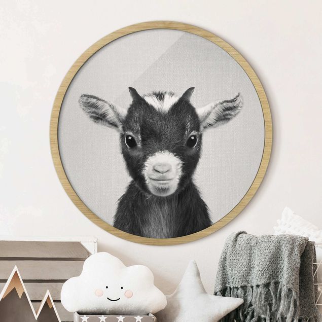 decoração quarto bebé Baby Goat Zelda Black And White