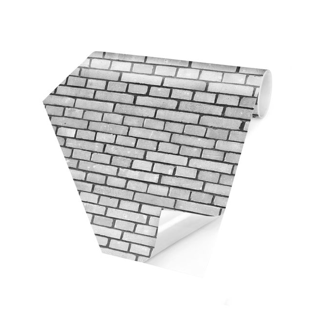 Papel de parede padrões Brick Wall White