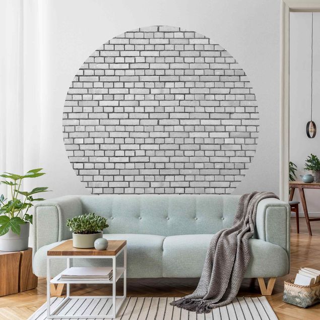 Papel de parede tijolo Brick Wall White