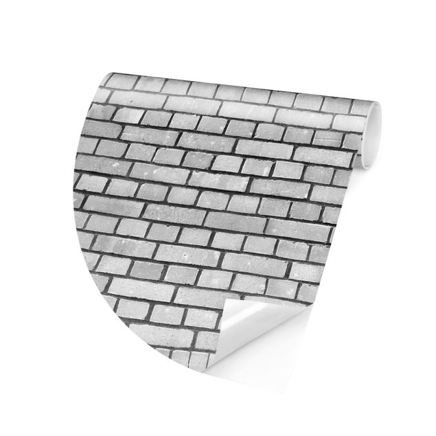 papel de parede pedra Brick Wall White