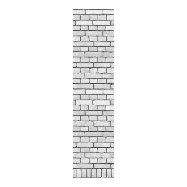 Painéis deslizantes imitação madeira e pedra Brick Wallpaper White London