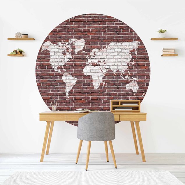 decoraçao cozinha Brick World Map