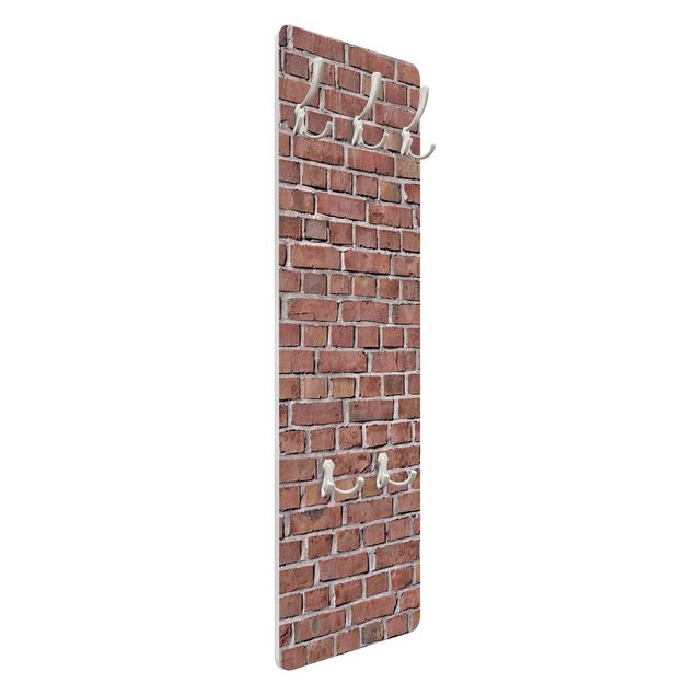 Cabides de parede Brick Tile Wallpaper Red