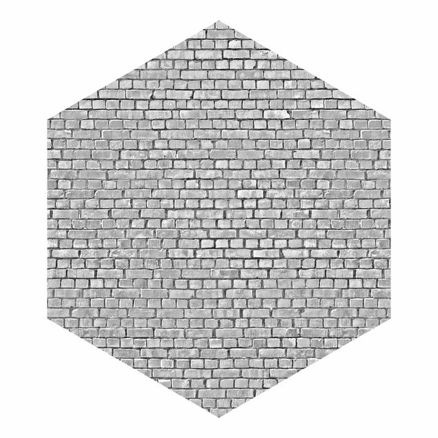 papel de parede em branco Brick Wallpaper Black And White