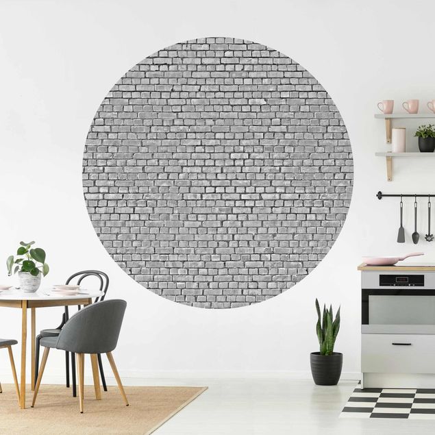 decoraçoes cozinha Brick Tile Wallpaper Black And White