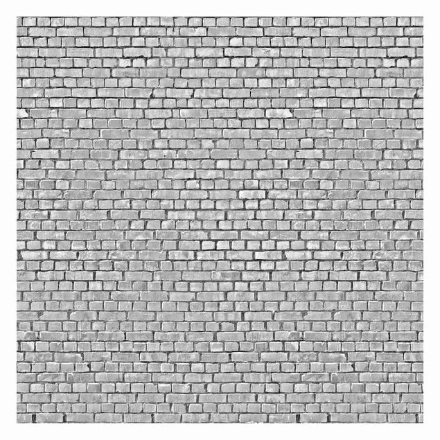 murais de parede Brick Tile Wallpaper Black And White