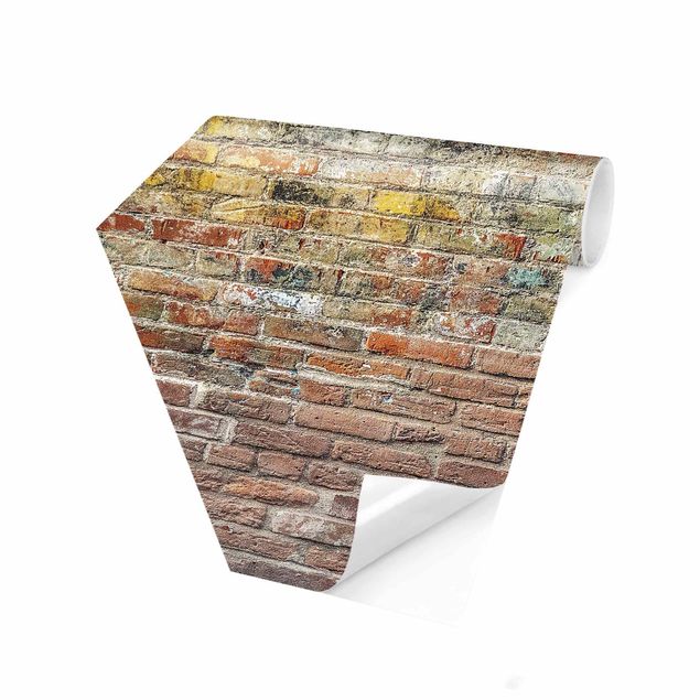 papel de parede para quarto de casal moderno Brick Wall With Shabby Colouring
