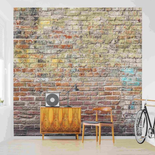 decoraçoes cozinha Brick Wall With Shabby Colouring