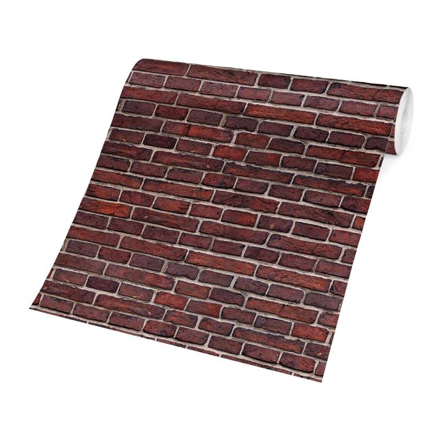 Papel de parede padrões Brick Wall Red