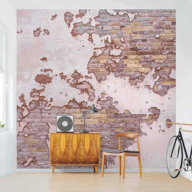 decoraçao para parede de cozinha Brick Wall Rustic Shabby Plaster