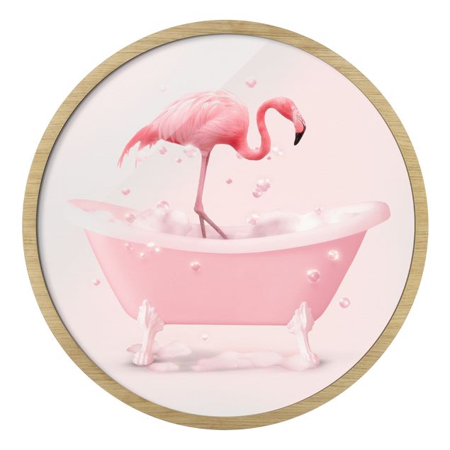 Quadros rosas Bath Tub Flamingo