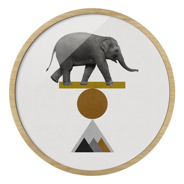 Quadros em cinza Art Of Balance Elephant