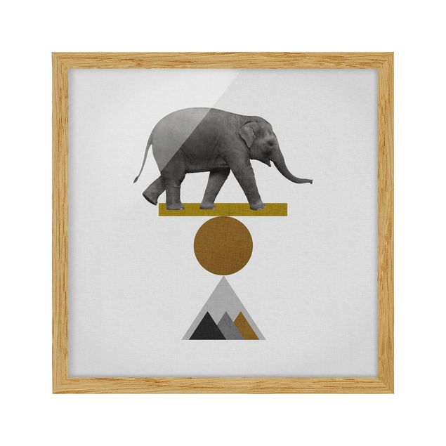 quadros modernos para quarto de casal Art Of Balance Elephant