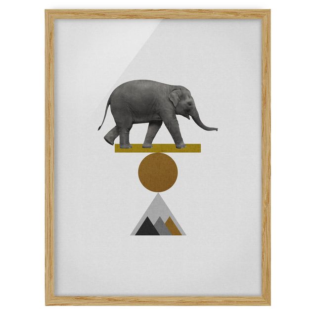quadros modernos para quarto de casal Art Of Balance Elephant