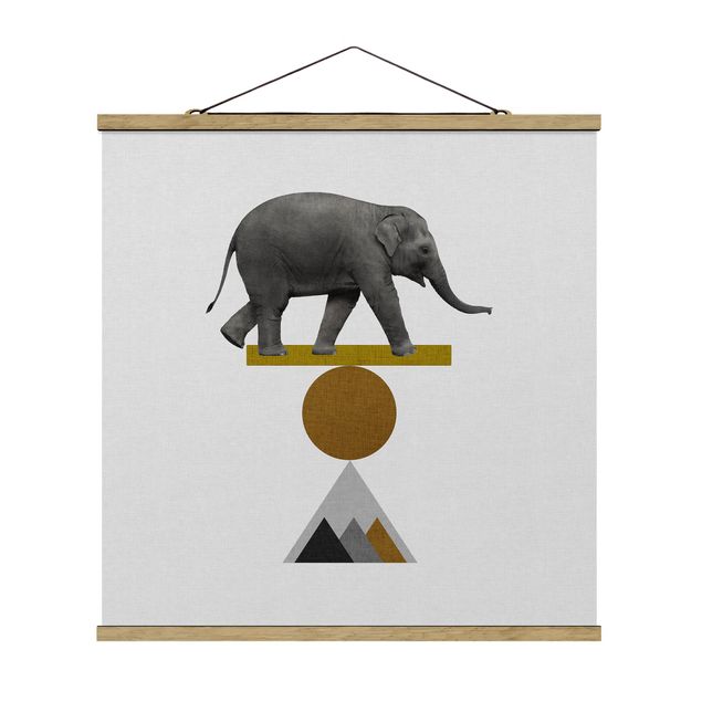 quadros decorativos para sala modernos Art Of Balance Elephant