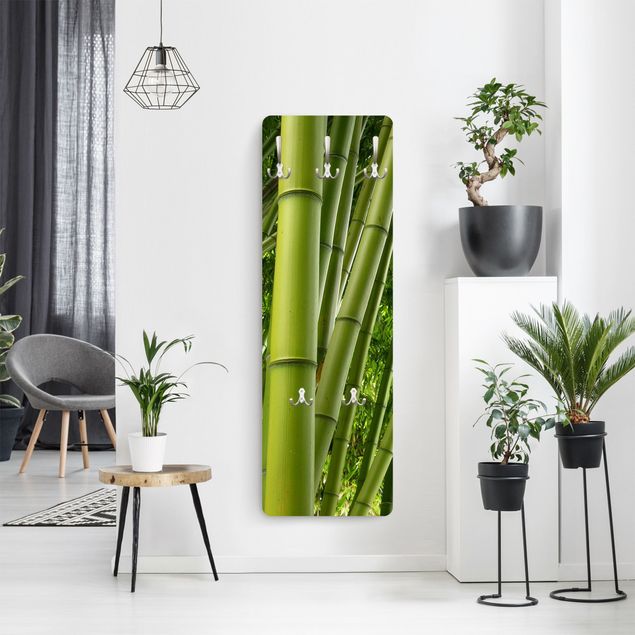 Cabides de parede em verde Bamboo Trees