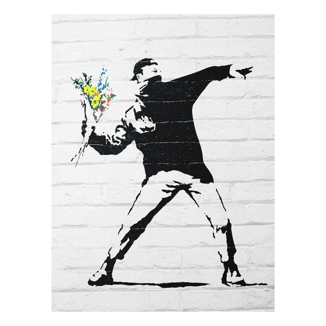Quadros decorativos Flower Thrower - Brandalised ft. Graffiti by Banksy