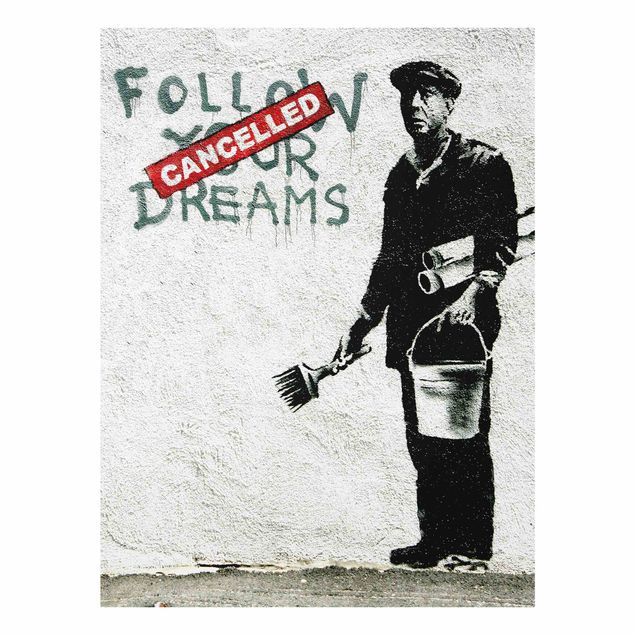 Quadros decorativos Follow Your Dreams - Brandalised ft. Graffiti by Banksy
