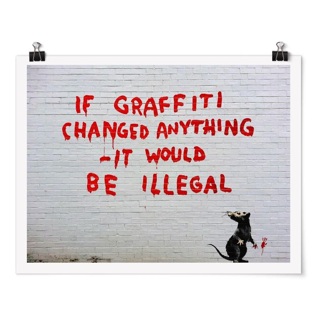quadros em preto e branco If Graffiti Changed Anything - Brandalised ft. Graffiti by Banksy
