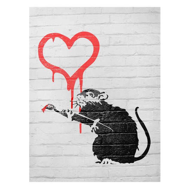 decoração quadros Love Rat - Brandalised ft. Graffiti by Banksy